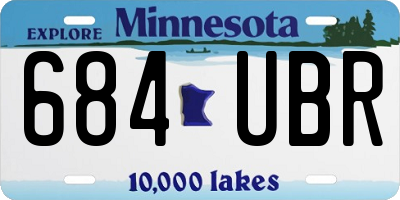 MN license plate 684UBR