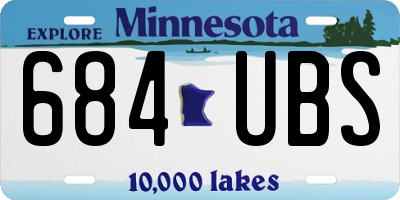MN license plate 684UBS