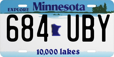 MN license plate 684UBY