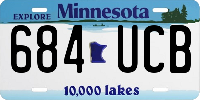 MN license plate 684UCB