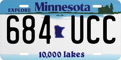 MN license plate 684UCC