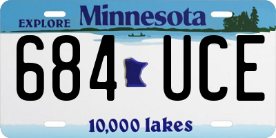 MN license plate 684UCE