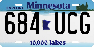 MN license plate 684UCG