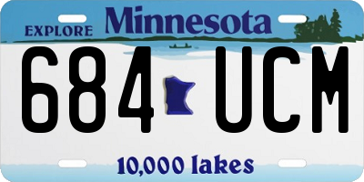 MN license plate 684UCM