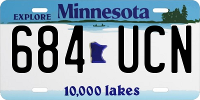 MN license plate 684UCN