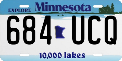 MN license plate 684UCQ