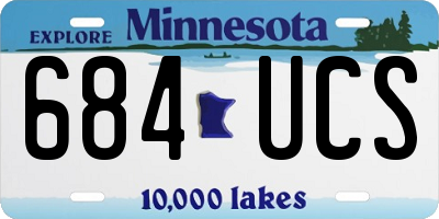 MN license plate 684UCS