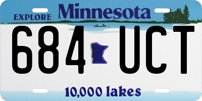 MN license plate 684UCT