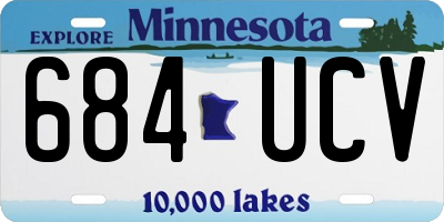 MN license plate 684UCV