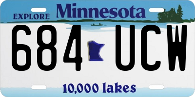 MN license plate 684UCW