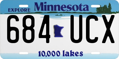 MN license plate 684UCX