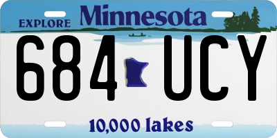 MN license plate 684UCY