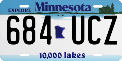 MN license plate 684UCZ
