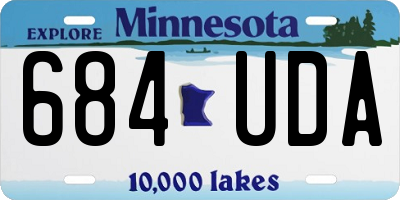 MN license plate 684UDA