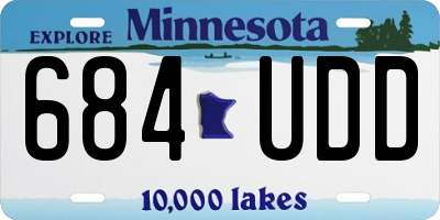 MN license plate 684UDD