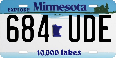 MN license plate 684UDE