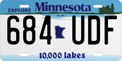 MN license plate 684UDF