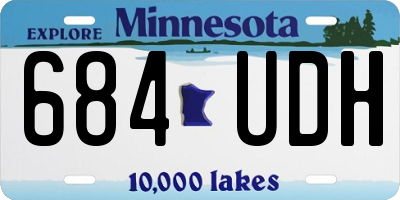 MN license plate 684UDH