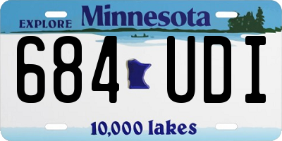 MN license plate 684UDI