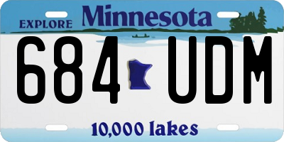 MN license plate 684UDM