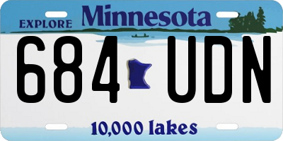 MN license plate 684UDN
