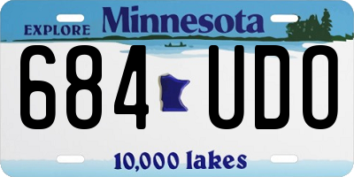 MN license plate 684UDO