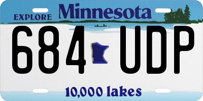 MN license plate 684UDP