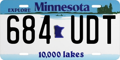 MN license plate 684UDT