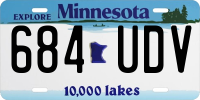 MN license plate 684UDV