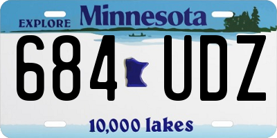 MN license plate 684UDZ