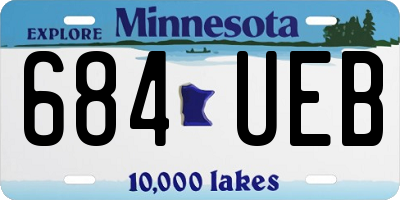 MN license plate 684UEB