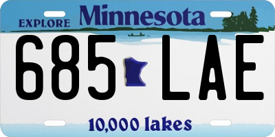 MN license plate 685LAE