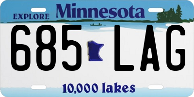 MN license plate 685LAG