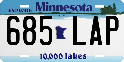 MN license plate 685LAP