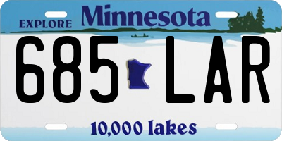 MN license plate 685LAR