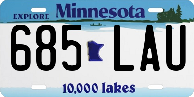 MN license plate 685LAU