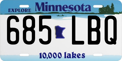 MN license plate 685LBQ