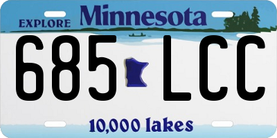 MN license plate 685LCC