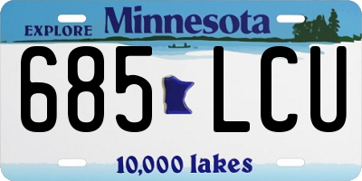 MN license plate 685LCU