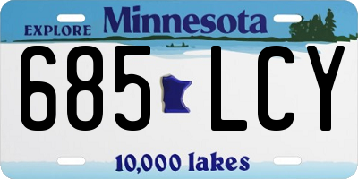 MN license plate 685LCY