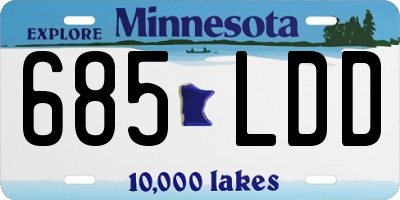 MN license plate 685LDD