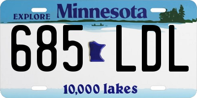 MN license plate 685LDL