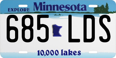 MN license plate 685LDS