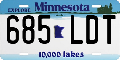 MN license plate 685LDT