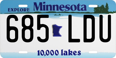 MN license plate 685LDU