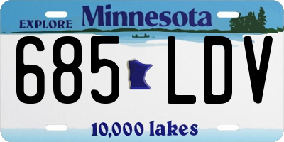 MN license plate 685LDV
