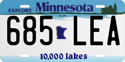 MN license plate 685LEA