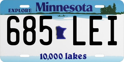 MN license plate 685LEI