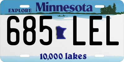 MN license plate 685LEL