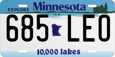 MN license plate 685LEO